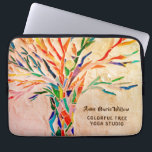 Housse Pour Ordinateur Portable Arbre coloré personnalisé Beige<br><div class="desc">Cette pochette d'ordinateur portable décorative est ornée d'un imprimé de mosaïque couleur arc-en-ciel sur un arrière - plan beige pâle. Ajoutez votre nom et votre entreprise pour personnaliser ce coque. Utilisez l'option Personnaliser supplémentaire pour modifier la taille, le style ou la couleur du texte si vous le souhaitez. Parce que...</div>
