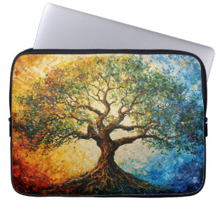Housse Pour Ordinateur Portable Arbre de connaissances - Peinture à l'huile