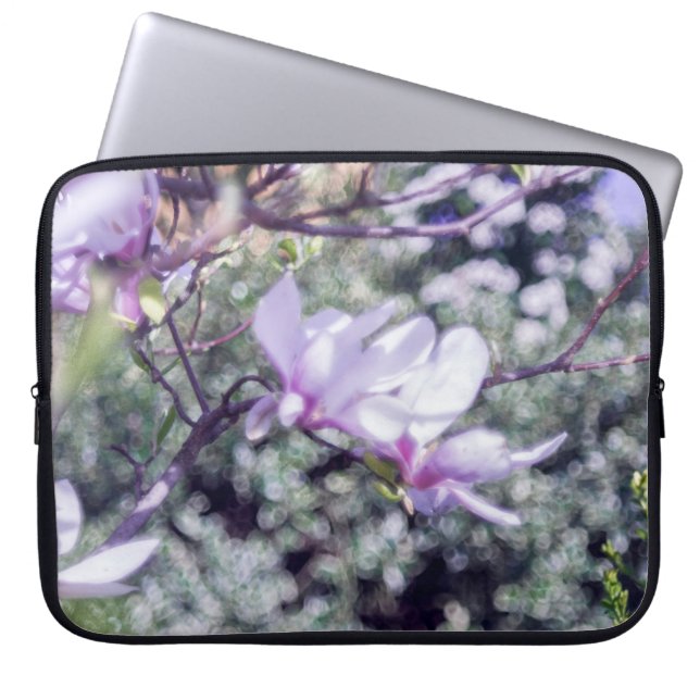 Housse Pour Ordinateur Portable Arbre en fleurs de Magnolia (Devant)