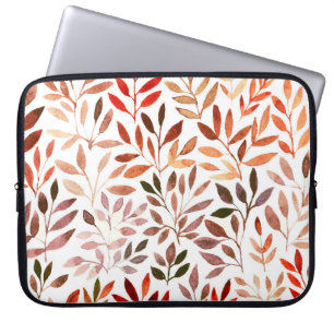 Housse Pour Ordinateur Portable Arbres rétro, aquarelle motif sans couture.