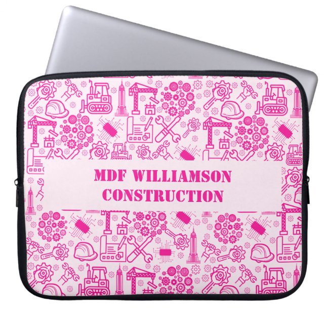 Housse Pour Ordinateur Portable architecture moderne rose girly Plan directeur (Devant)
