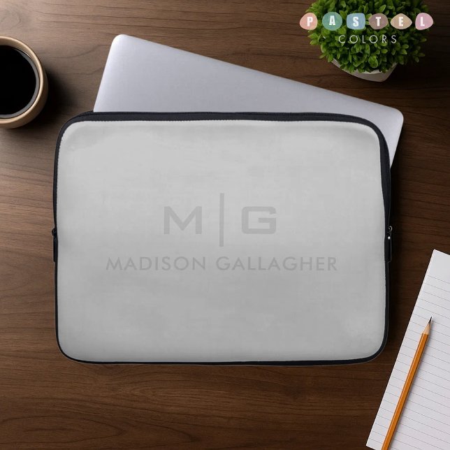 Housse Pour Ordinateur Portable argent métallisé graphite ardoise charbon (charcoal slate silver metallic graphite laptop sleeve
)