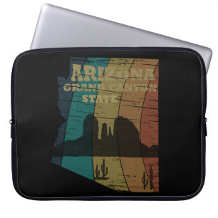 Housse Pour Ordinateur Portable Arizona Sedona carte grand canyon paysage rétro