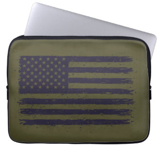 Housse Pour Ordinateur Portable Armée américaine vert et violet