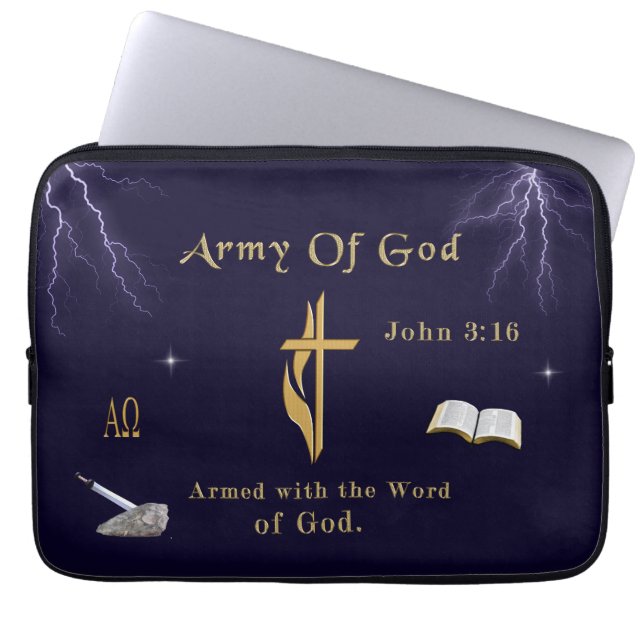 Housse Pour Ordinateur Portable Armée de Dieu (Devant)