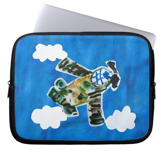Housse Pour Ordinateur Portable Army Jet "Art by Kids" (Devant)