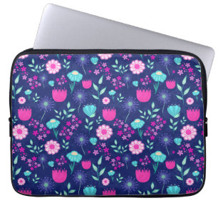 Housse Pour Ordinateur Portable Arrière - plan à motif floral mignon