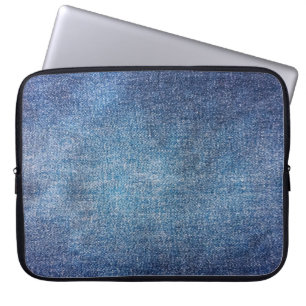 Housse Pour Ordinateur Portable Arrière - plan bleu, jean jean texture arrière - p