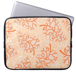 Housse Pour Ordinateur Portable Arrière - plan d'automne. Fond de motif transparen
