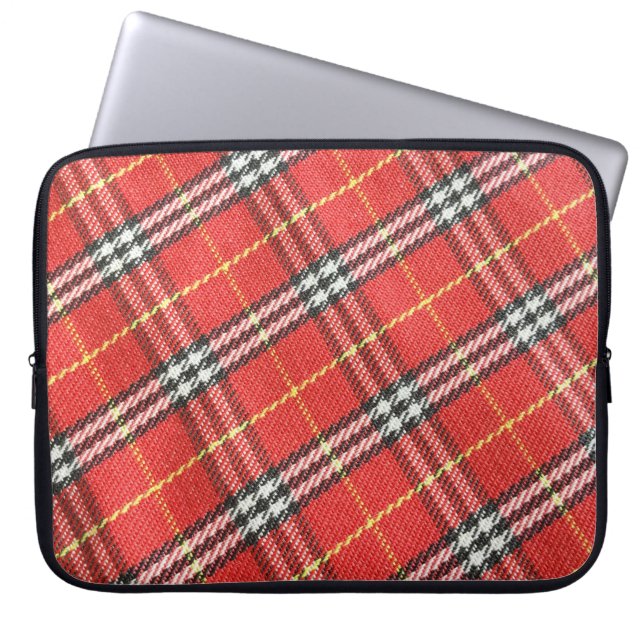 Housse Pour Ordinateur Portable Arrière - plan de texture Tartan classique (Devant)