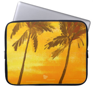 Housse Pour Ordinateur Portable Arrière - plan d'été des palmiers tropicaux