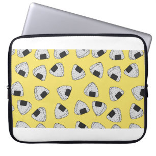 Housse Pour Ordinateur Portable Arrière - plan d'Onigiri (balle de riz japonaise)