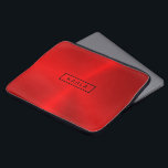 Housse Pour Ordinateur Portable Arrière - plan métallique rouge brillant<br><div class="desc">Elégant tons rouges modernes polie texture métallique imprimé. monogramme facultatif.</div>