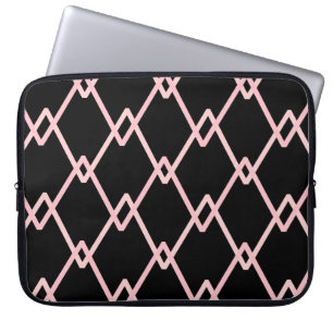 Housse Pour Ordinateur Portable Arrière - plan motif rayé zigzag coloré. Illusion
