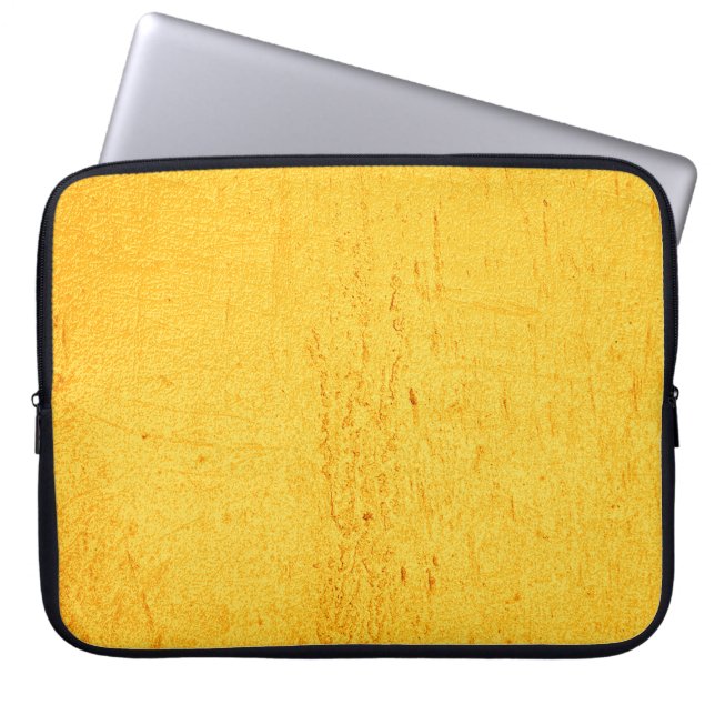 Housse Pour Ordinateur Portable Arrière - plan or texture jaune (Devant)