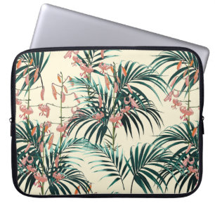 Housse Pour Ordinateur Portable Arrière - plan tropical aux plantes de jungle. San