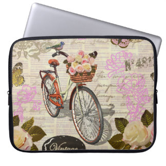 Housse Pour Ordinateur Portable Arrière - plan vintage sans couture avec roses, pa