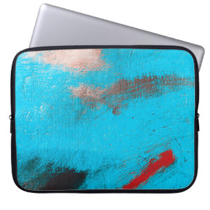 Housse Pour Ordinateur Portable Art Abstrait Arrière-plan, peinture, fine, bleu, t
