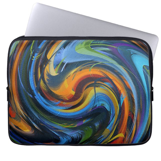 Housse Pour Ordinateur Portable Art Abstrait Tourbillon Moderne #30 (Devant)
