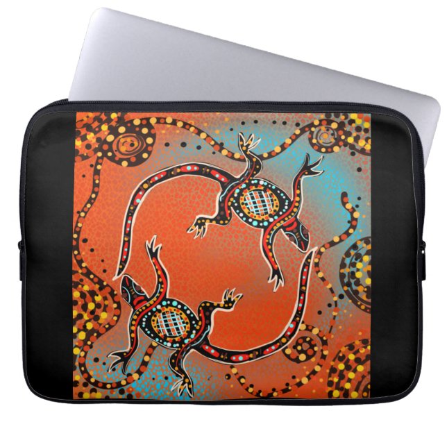 HOUSSE POUR ORDINATEUR PORTABLE ART AUSTRALIEN (Devant)