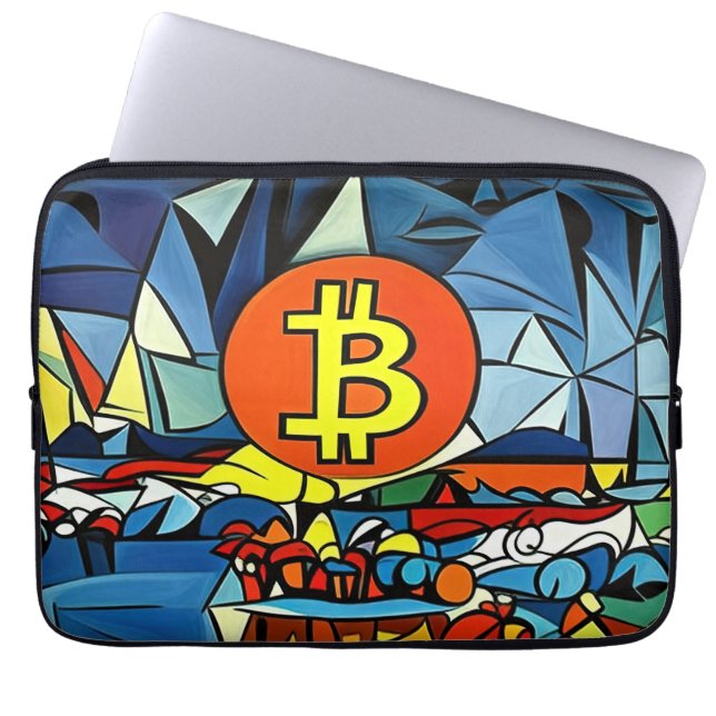Housse Pour Ordinateur Portable Art Bitcoin (Devant)
