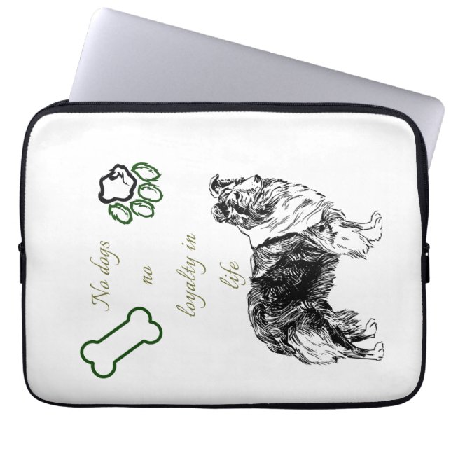 Housse Pour Ordinateur Portable Art de chien (Devant)
