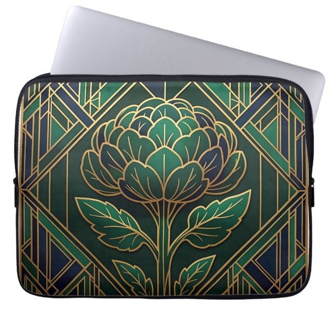 Housse Pour Ordinateur Portable Art Déco Artichaut (Devant)