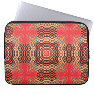 Housse Pour Ordinateur Portable Art Déco Colorful Swirl Retro Art Abstrait