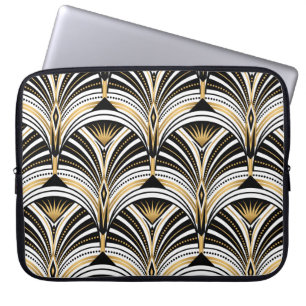 Housse Pour Ordinateur Portable Art Déco Gold Black Elegance : Années folles