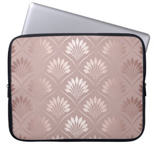 Housse Pour Ordinateur Portable Art Déco : Or Lattice Elégance.
