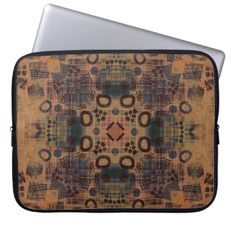 Housse Pour Ordinateur Portable art déco ornemental vintage motif, S.7, monochr