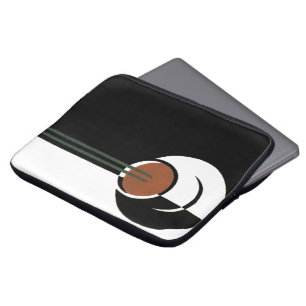 Housse Pour Ordinateur Portable Art Déco vintage, tasse de café avec vapeur