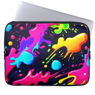 Housse Pour Ordinateur Portable Art d'explosion de couleur liquide abstraite