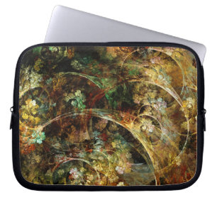 Housse Pour Ordinateur Portable Art doux de fractale d'abrégé sur automne