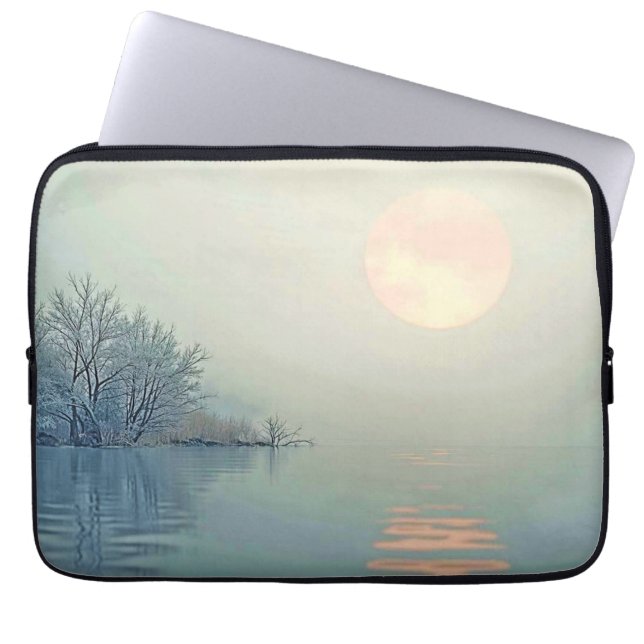 Housse Pour Ordinateur Portable Art du matin d'hiver paisible (Devant)