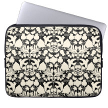 Art folklorique Otomi noir et crème à motif symétr