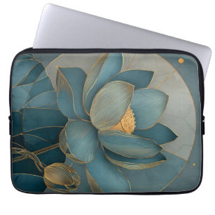 Housse Pour Ordinateur Portable Art géométrique en ligne de fleur de lotus sarcell