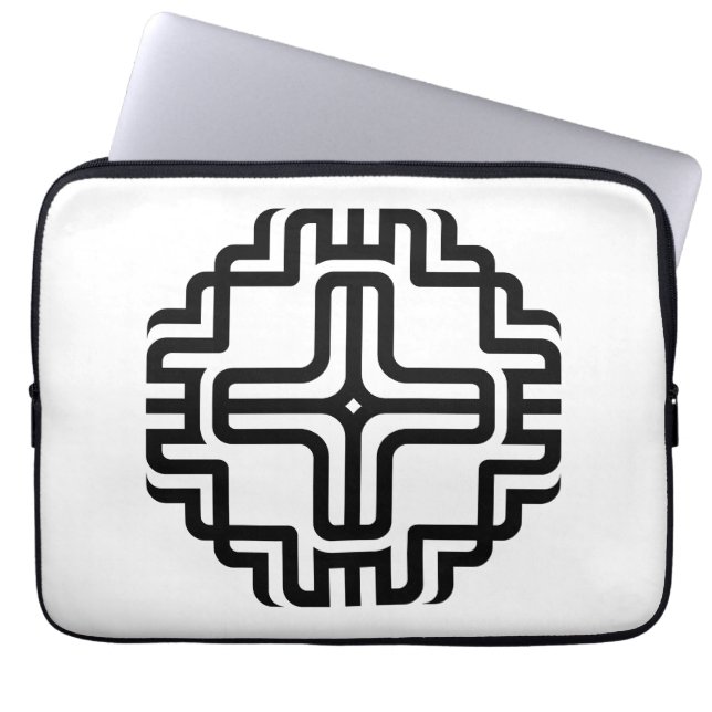 Housse Pour Ordinateur Portable Art géométrique moderne croix lignes (Devant)