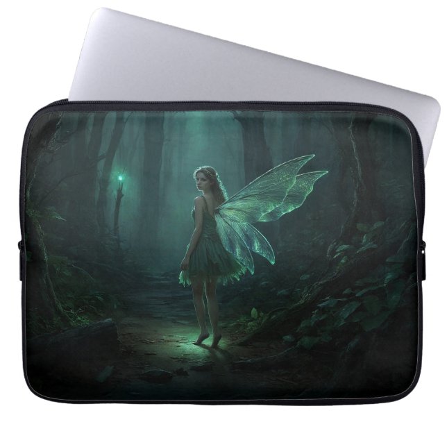Housse Pour Ordinateur Portable Art Imaginaire Fée Forêt Enchantée (Devant)