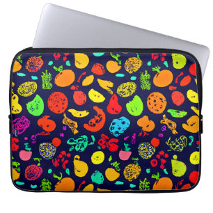 Housse Pour Ordinateur Portable Art Motif de fruits de néon coloré