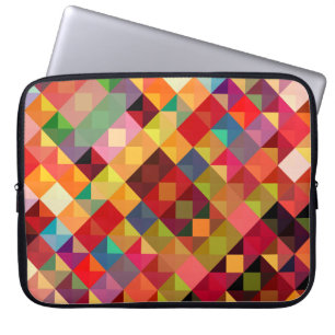 Housse Pour Ordinateur Portable Art Motif géométrique coloré