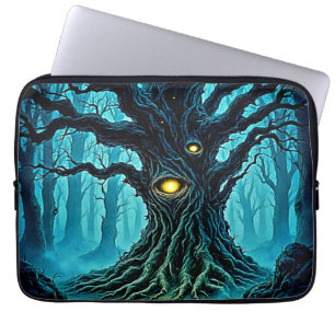 Housse Pour Ordinateur Portable Art mystique de l'arbre oculaire de la forêt