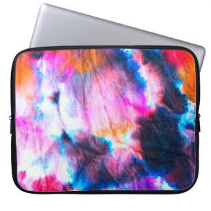 Housse Pour Ordinateur Portable Art sale. Rouge clair, lilas, rose, jaune.