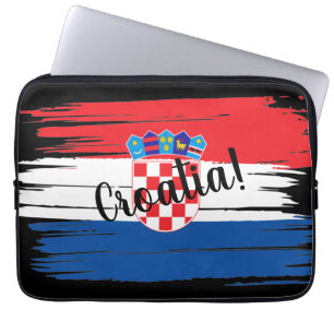 Housse Pour Ordinateur Portable Artistic Brushstroke Croate Flag
