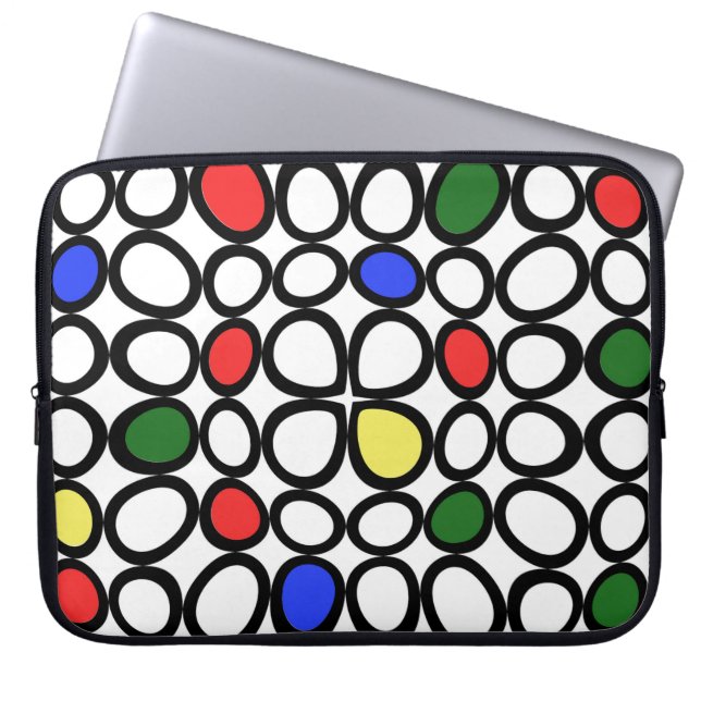 Housse Pour Ordinateur Portable Artsy Circles Fun Laptop Cover Sleeve (Devant)