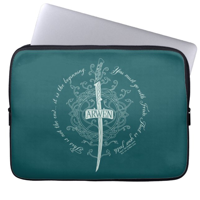 Housse Pour Ordinateur Portable ARWEN™ Elven Sword Quote (Devant)