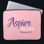 Housse Pour Ordinateur Portable ASPIREZ PLUS Inspirant Chrétien Rose<br><div class="desc">Message inspirant - Aspirez Plus Haut - avec référence biblique Colossiens 3:2 "Fixez votre esprit sur les choses d'en haut". Un message de motivation, simplement et élégamment affiché. Le texte est entièrement personnalisable, vous pouvez donc le personnaliser avec votre propre message et référence biblique préférés, ou le laisser tel quel....</div>