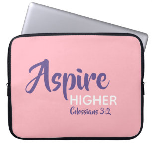 Housse Pour Ordinateur Portable ASPIREZ PLUS Inspirant Chrétien Rose