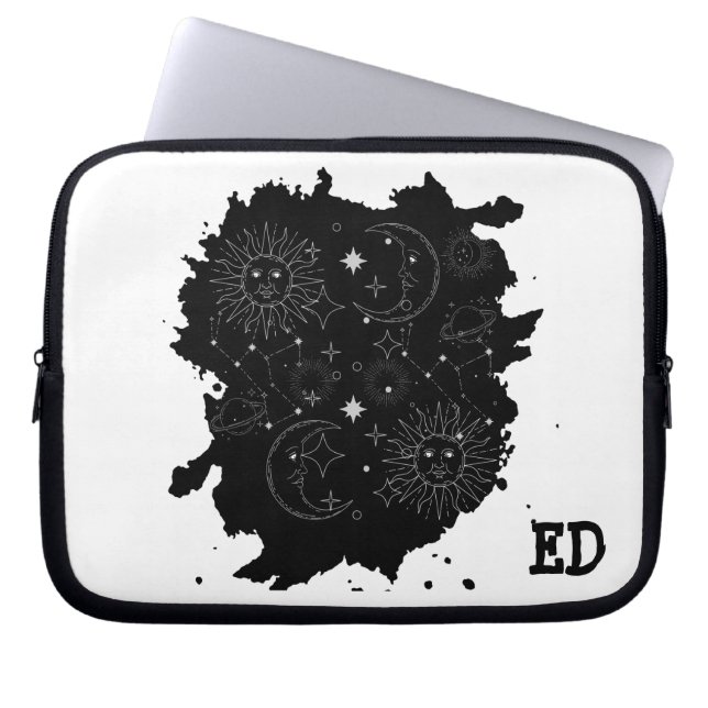 HOUSSE POUR ORDINATEUR PORTABLE ASTROLOGIE(B&W SLEEVE) (Devant)