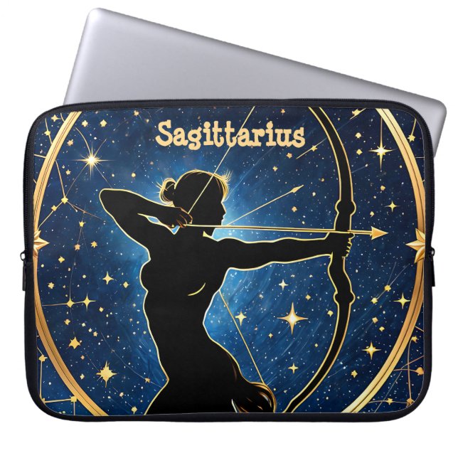 Housse Pour Ordinateur Portable Astrologie Sagittaire (Devant)